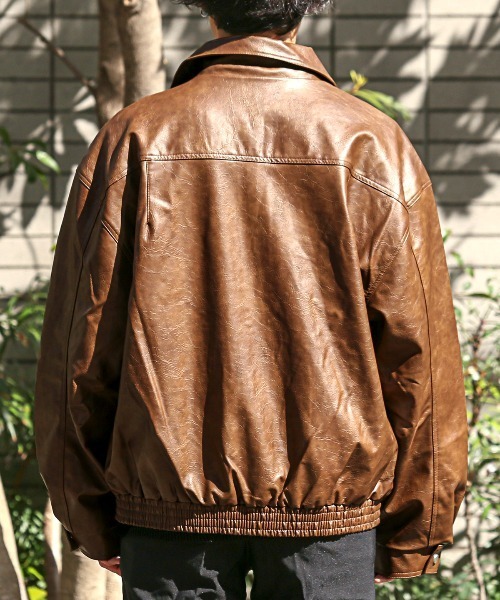 LUXSTYLE（ラグスタイル） 革ジャン ライダース PUレザージップアップ