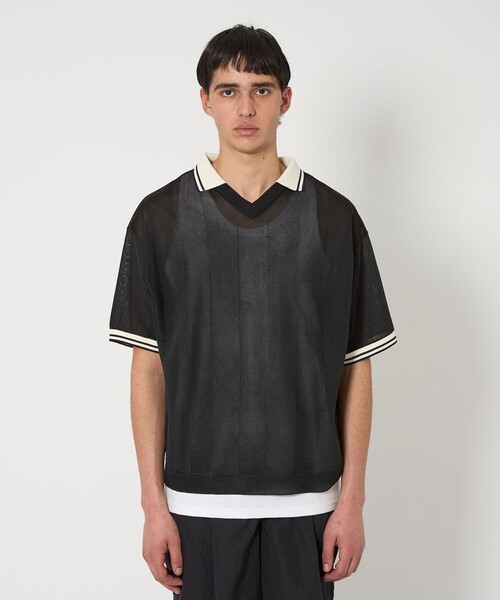 メンズ　シアー　H beauty&youth BEAUTY＆YOUTH UNITED ARROWS シャツ ボイル シアー ジップ