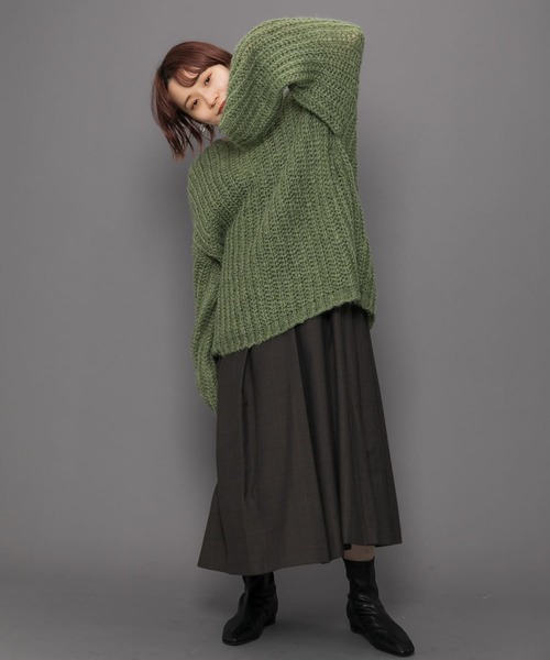 「KBF」 長袖ニット ONE グリーン レディース_画像2