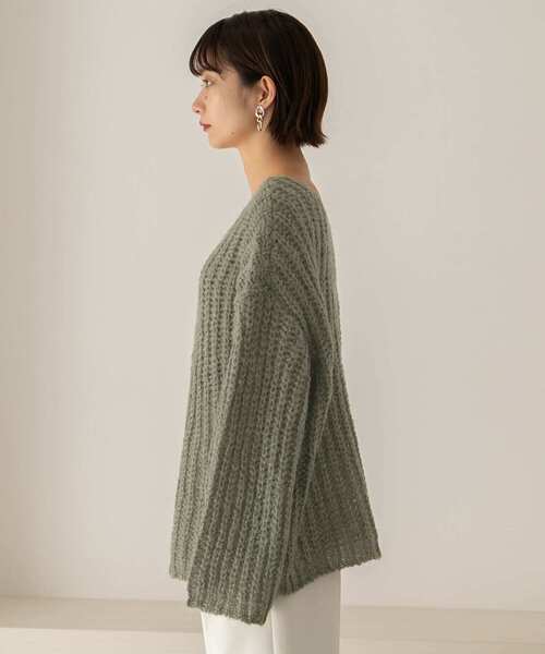 「KBF」 長袖ニット ONE グリーン レディース_画像3