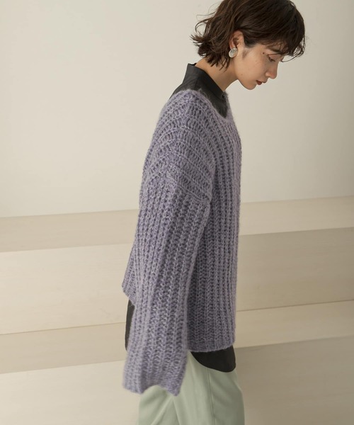 「KBF」 長袖ニット ONE グリーン レディース_画像5