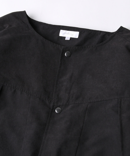 「Nilway」 ノーカラーコート LARGE アイボリー メンズ