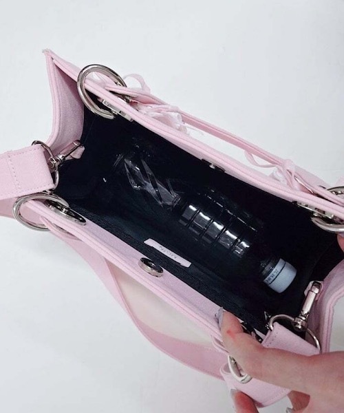 RILY ショルダーバッグ lilLilly ショルダーバッグ フリルキャンバスリボンブック