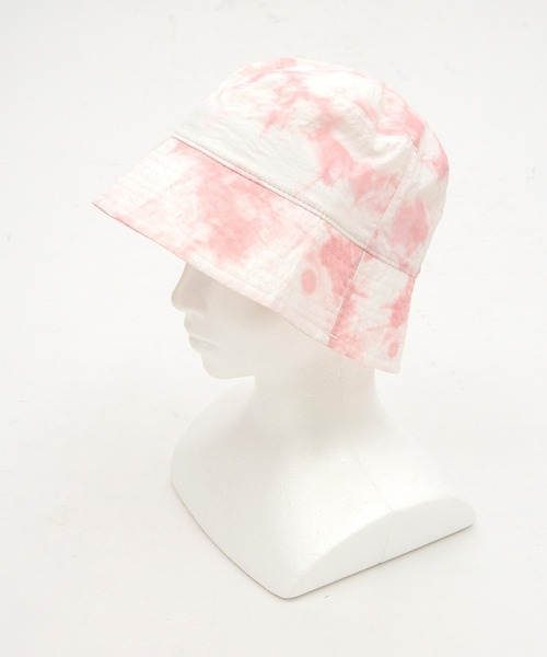 帽子 ハット レディース an meets zakka タイダイ柄ポリバケットハット