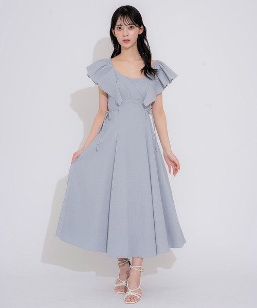 Noela ノエラ　フリル付きライトブルーワンピース セットアップ N05236EW14426_fw_thumbM.jpg