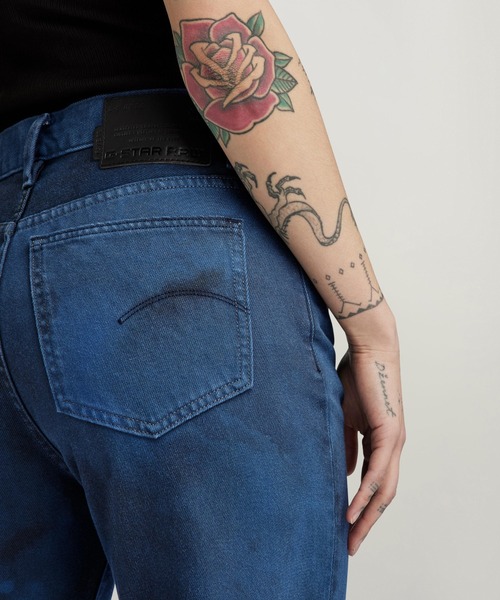 Jean Droit Classique Jean G-STAR RAW Viktoria - Coupe Droite Haute - Femme - Denim Qualité Pantalon Droit Taille Haute