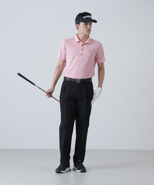 【限定価格】ST ANDREWS ブラック ポロシャツ 半袖 St ANDREWS ポロシャツ 「St ANDREWS」カチオンレトロバーズアイ