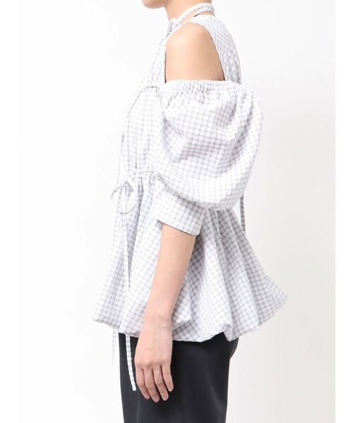 ブラウス シャツ ギャザーバルーンペプラムブラウス レディース dazzlin ブラウス シャツ ギャザーバルーンペプラムブラウス