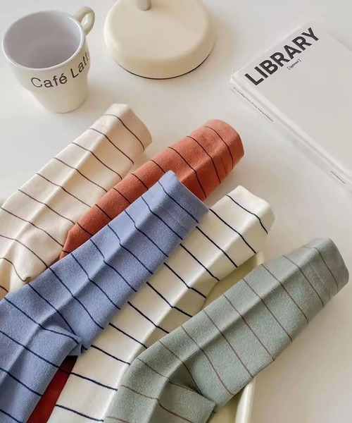 靴下 「 ammy. / エイミードット 」 ピンボーダー ソックス レディース