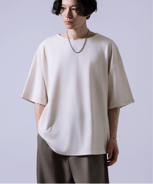 tシャツ ボートネック 裾ラウンド 半袖Tシャツ メンズ レディース