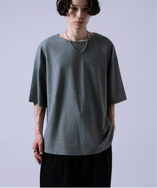 tシャツ ボートネック 裾ラウンド 半袖Tシャツ メンズ レディース