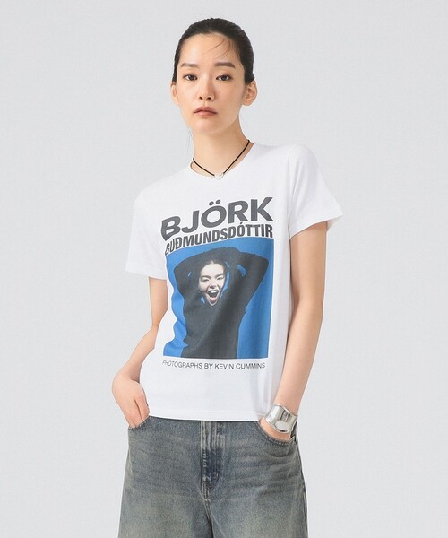 tシャツ 「別注」Kevin Cummins / 「Bjork」Photo T(3) レディース