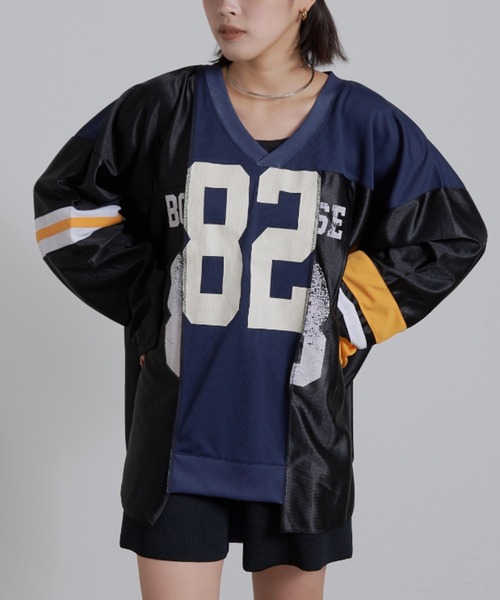 「ATON」 長袖カットソー ONE SIZE ネイビー レディース ATON 「ATON」 長袖カットソー 1 ネイビー レディース