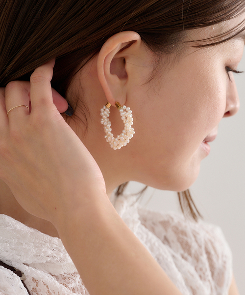【CHANEL】フックピアス パール ストーン スクエア ドレスに合う CHANEL】フックピアス パール ストーン スクエア ドレスに合う