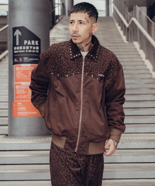 subciety コットン ジャケット 茶色 M サブサエティ Subciety（サブサエティ） コート ジャケット Studs western jkt