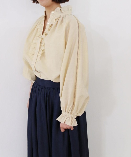 Marilyn Moon（マリリンムーン） ブラウス シャツ Sheer jabot lace