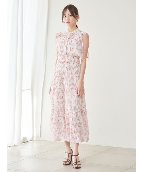 SNIDEL sustainableフラワープリントワンピース SNIDEL ワンピース Sustainableヘアラインフラワープリント