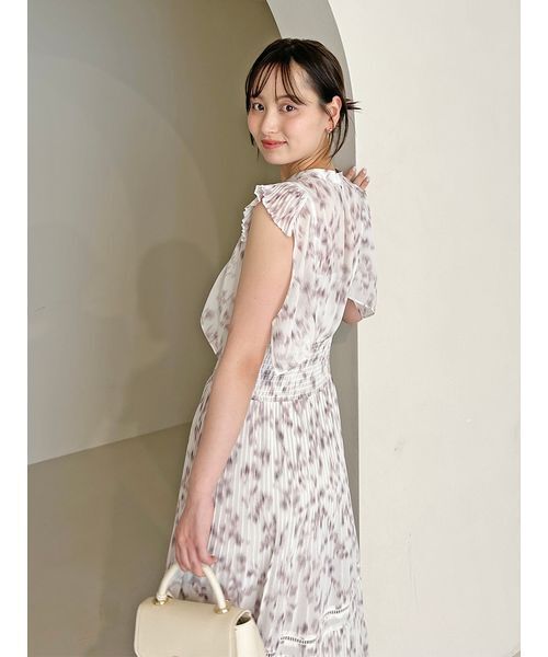 SNIDEL sustainableフラワープリントワンピース SNIDEL ワンピース Sustainableヘアラインフラワープリント