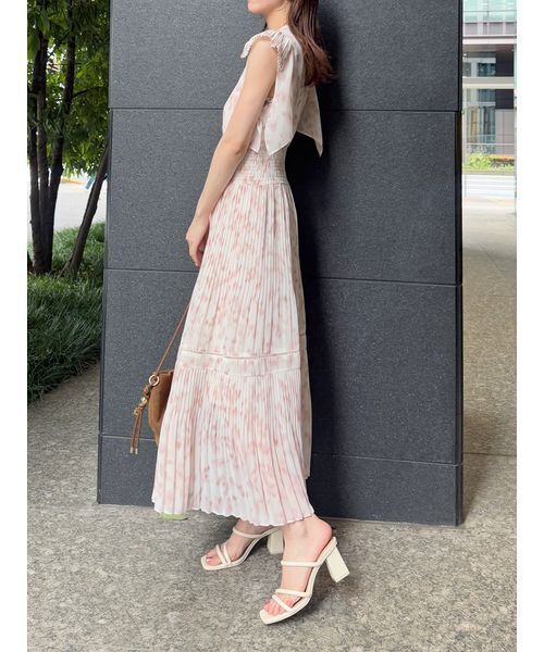 SNIDEL ワンピース Sustainableヘアラインフラワープリント