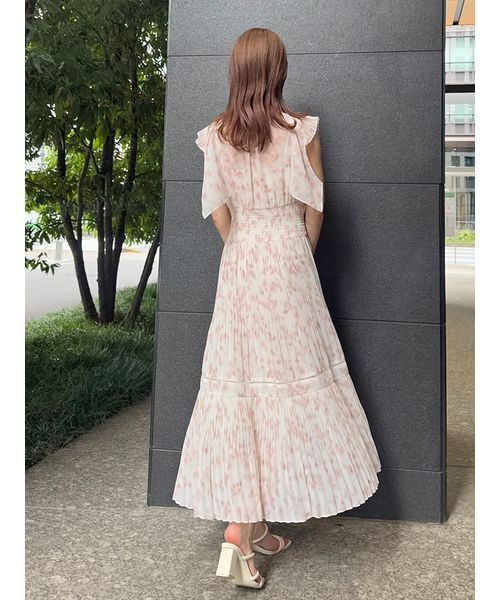 SNIDEL sustainableフラワープリントワンピース SNIDEL ワンピース Sustainableヘアラインフラワープリント