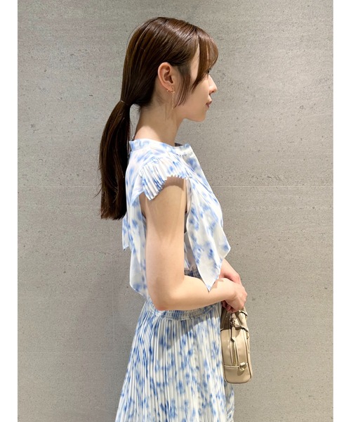 SNIDEL ワンピース Sustainableヘアラインフラワープリント