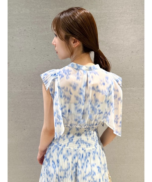 SNIDEL ワンピース Sustainableヘアラインフラワープリント