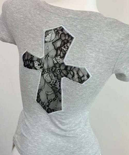 d.i.a.たたみジワあり背中あきTシャツ