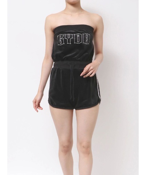 GYDA ベロア ベアトップ ロンパース GYDA（ジェイダ） ワンピース GYDAベロアベアロンパース : ZOZOTOWN
