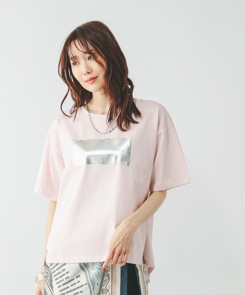 「GLOBAL WORK」 半袖Tシャツ LARGE ホワイト系その他 レディース