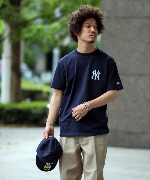 「NEW ERA」 半袖Tシャツ MEDIUM ブラック メンズ