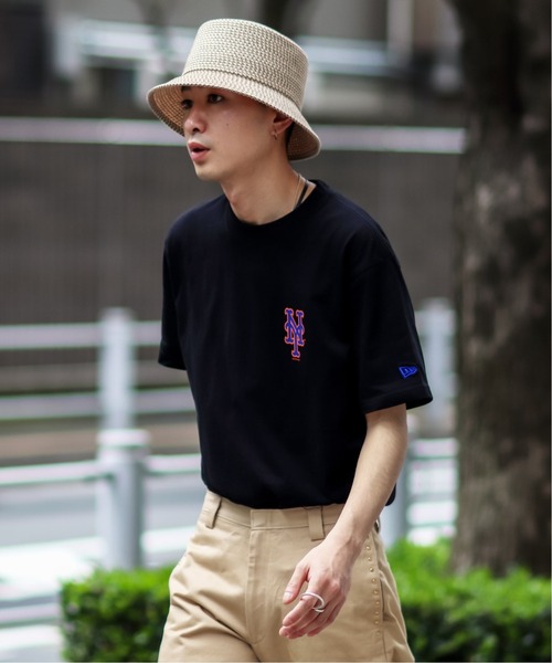「NEW ERA」 半袖Tシャツ MEDIUM ブラック メンズ