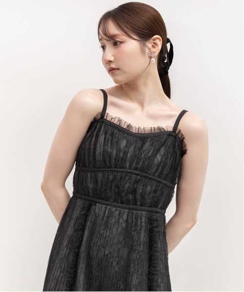 RANDA（ランダ） ワンピース ビスチェデザインプリーツキャミ