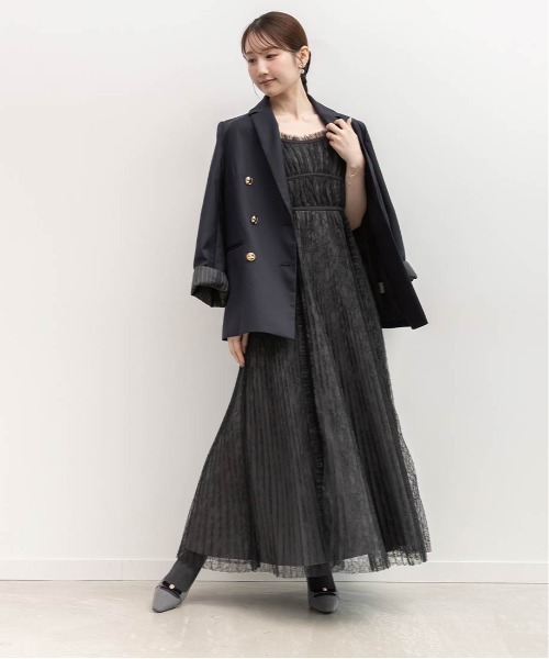 RANDA ワンピース ビスチェデザインプリーツキャミワンピース