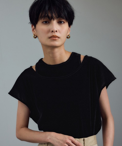 tシャツ 「WEB限定」マルチウェイベロアタッチレイヤードプルオーバー レディース