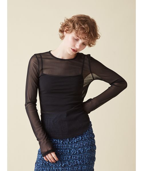 未使用☆FURFUR/ファーファー　オーガンジーシアートップス FURFUR（ファーファー） SALE30%OFF トップス 25春夏 袖シアー