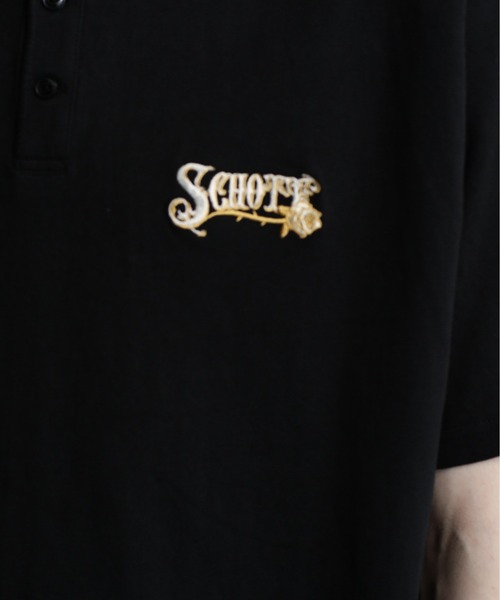 「schott」 半袖Tシャツ M レッド メンズ