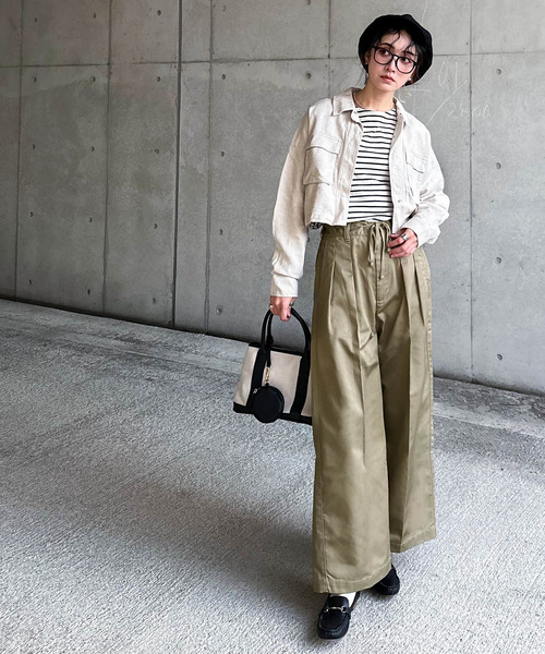 「Java」 チノパンツ SMALL ネイビー レディース