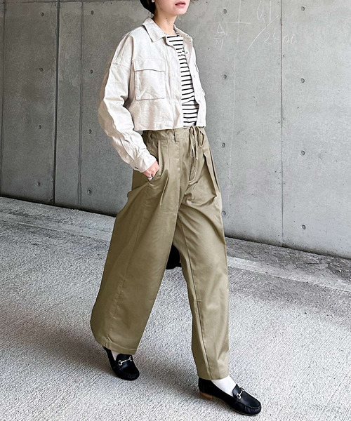 「Java」 チノパンツ SMALL ネイビー レディース