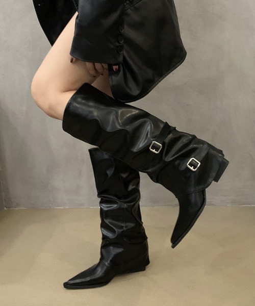 Lace Ladies（レースレディース） ブーツ ダブルベルト カバー ポイン