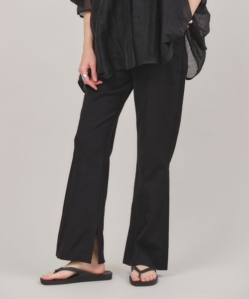 Curensology カレンソロジー　エンブロイダリーパンツ　ブラック　黒 Curensology(カレンソロジー)｜T/Wダブルクロスパンツ/ブラック の通販