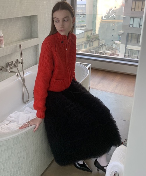 SANSeLF（サンセルフ） 「LONSLAN」フリルスカート FREE ブラック