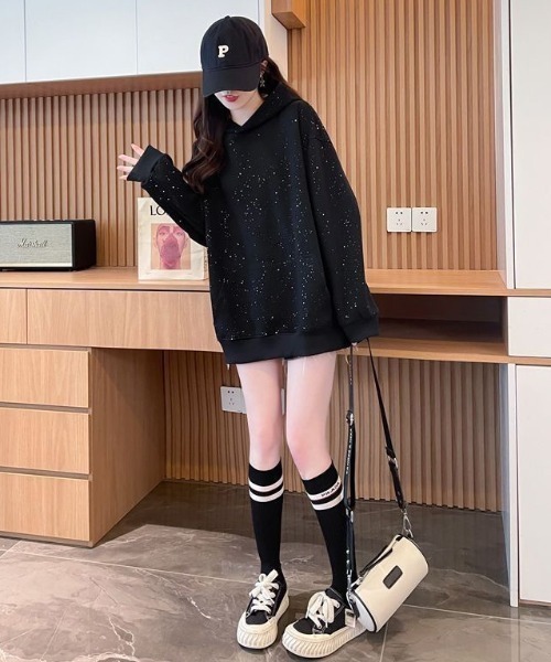 adidas ラメ•グリッター•キラキラパーカー adidas Big Girls' S-XL Long Sleeve Mock Neck Lurex Sherpa Pullover