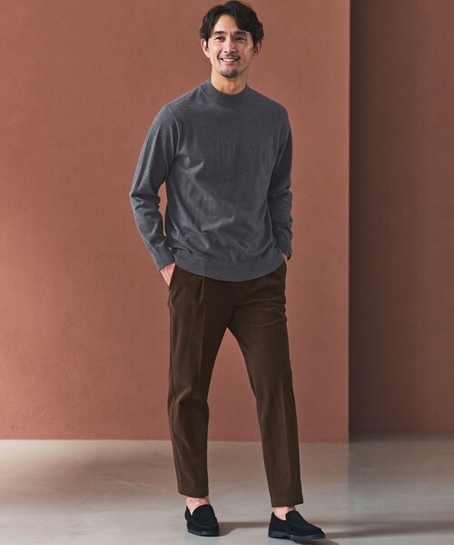 markaware ブラウン コーデュロイ スラックス SHIPS:〈手洗い可能〉トリコット コーデュロイ スラックス