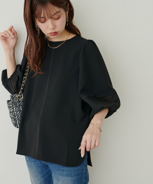 シャツ+ブラウス(長袖+七分) naturalbeauty basic 楽天市場】ブラウス 七分袖（ブランドナチュラルビューティー