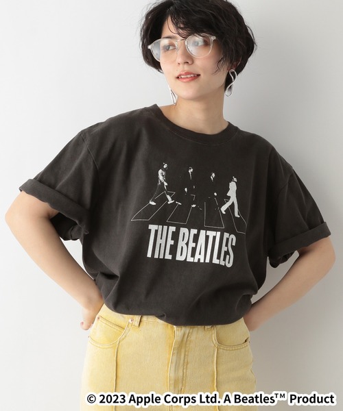 「The Beatles」 半袖Tシャツ FREE グレー レディース_画像3