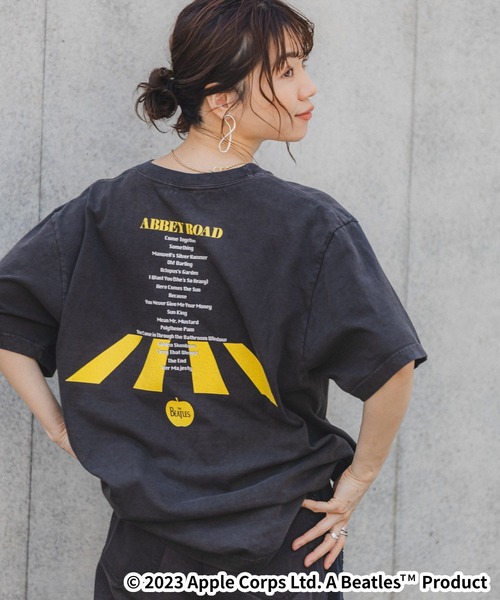 「The Beatles」 半袖Tシャツ FREE グレー レディース_画像4