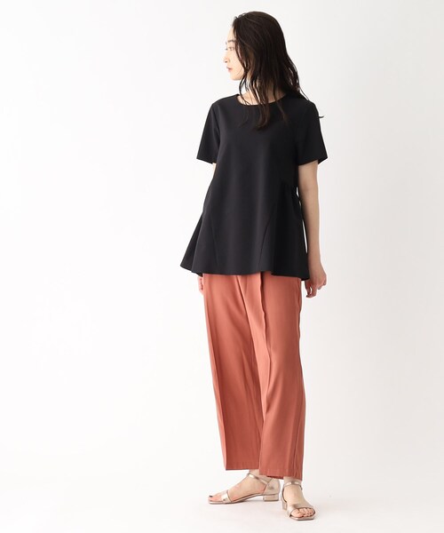 「OPAQUE.CLIP」 半袖チュニック 38 ブラック レディース_画像3