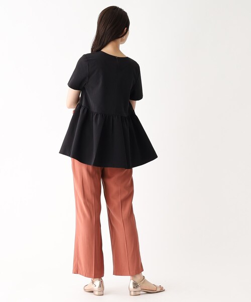 「OPAQUE.CLIP」 半袖チュニック 38 ブラック レディース_画像4