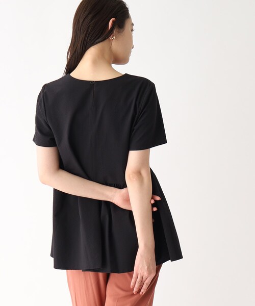 「OPAQUE.CLIP」 半袖チュニック 38 ブラック レディース_画像6