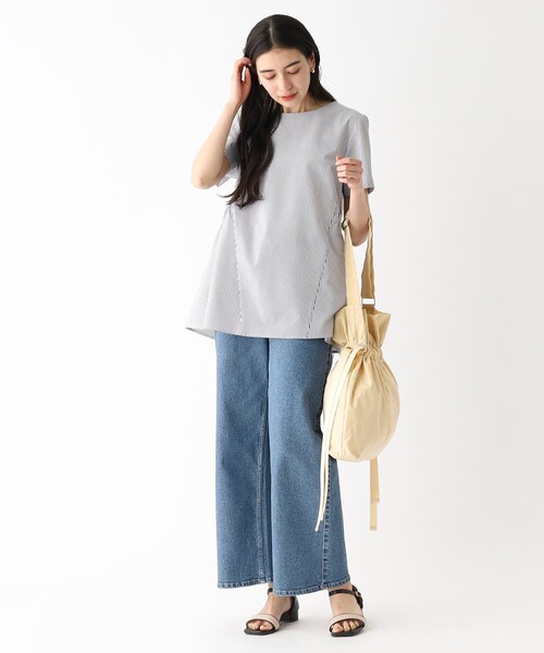 「OPAQUE.CLIP」 半袖チュニック 38 ブラック レディース_画像7